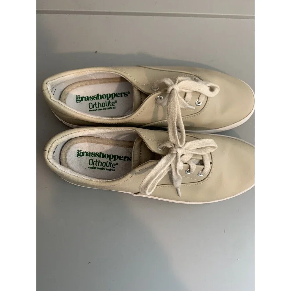 GRASSHOPPERS‎ Ortholite Womens Size 6 M Beige Tan Casual Comfort Shoes